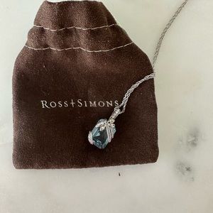 Blue Topaz and Sterling Silver Necklace